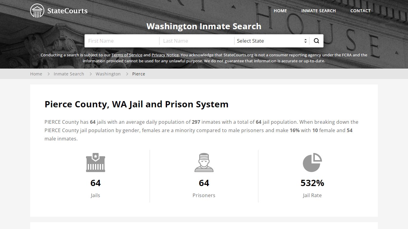 Pierce County, WA Inmate Search - StateCourts
